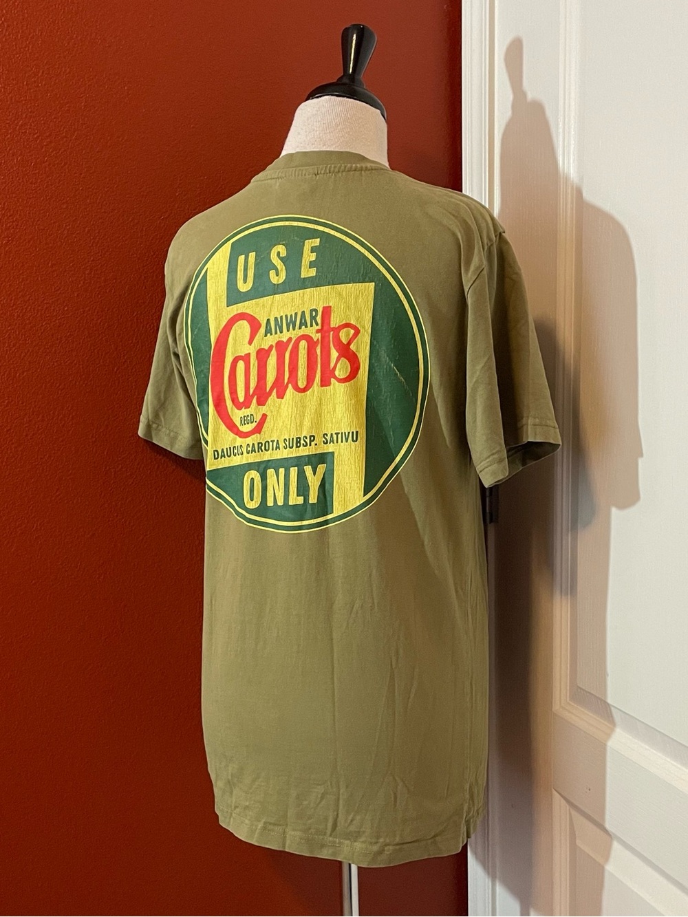 Carrots by Anwar Carrots Men’s Classic Olive Cotton Graphic‎ Tee Shirt